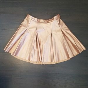 Rose gold Metallic mini skirt